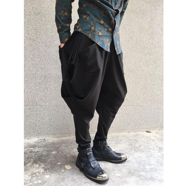 men's clothing hair stylist stretch knickerbockers harem pants loose crotch straddle plus size costumes 27-46, Black
men's clothing hair stylist stretch knickerbockers harem pants loose crotch straddle plus size costumes 27-46, Black