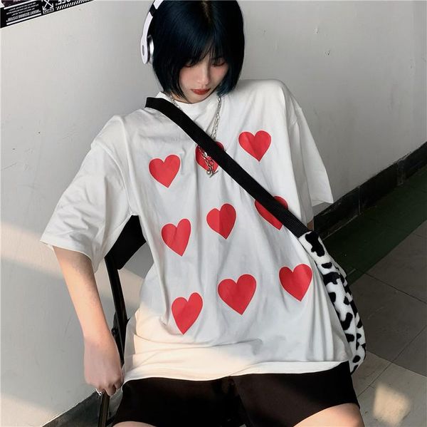 women's t-shirt summer 2021 korean style ins harajuku white love half sleeve graphic t shirt loose short female hipster
women's t-shirt summer 2021 korean style ins harajuku white love half sleeve graphic t shirt loose short female hipster
