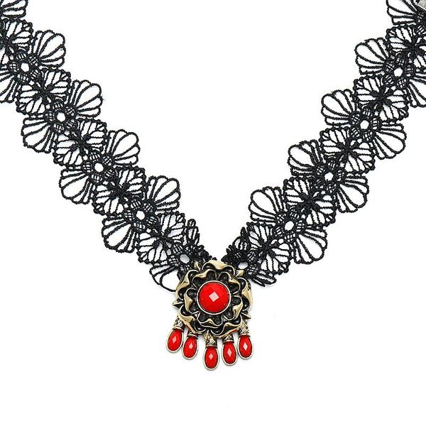 pendant necklaces vintage black lace pattern necklace cosplay lady timistreku pearl red stone female accessories halloween exquisite gift, Silver
pendant necklaces vintage black lace pattern necklace cosplay lady timistreku pearl red stone female accessories halloween exquisite gift, Silver