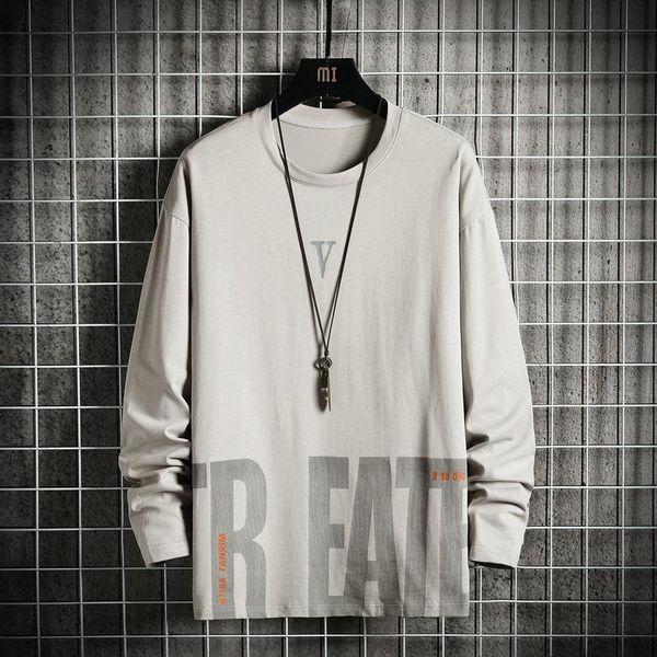 men's t-shirts 2021 autumn spring fashion oversized one pieces print tshirt long sleeve casual o neck t-shirt for man tees, White;black
men's t-shirts 2021 autumn spring fashion oversized one pieces print tshirt long sleeve casual o neck t-shirt for man tees, White;black