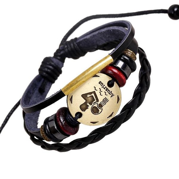 beaded, strands weave string of beads constellation 2021 aquarius punk cowhide bracelet men vintage bracelets for women, Black
beaded, strands weave string of beads constellation 2021 aquarius punk cowhide bracelet men vintage bracelets for women, Black