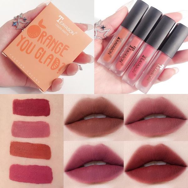 lip gloss 4 pcs/ set multi-colors velvet matte lipstick waterproof long-lasting moisturizing moist glaze makeup tslm1
lip gloss 4 pcs/ set multi-colors velvet matte lipstick waterproof long-lasting moisturizing moist glaze makeup tslm1