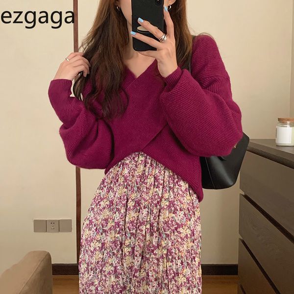 ezgaga two piece set women v-neck criss-cross long sleeve sweater pullover and pleated floral dress loose elegant party fashion 210430, Black;gray
ezgaga two piece set women v-neck criss-cross long sleeve sweater pullover and pleated floral dress loose elegant party fashion 210430, Black;gray