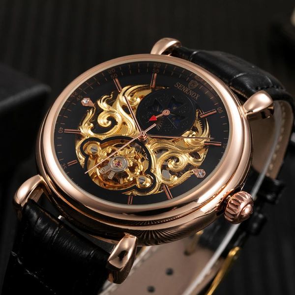 wristwatches senknox tourbillon hollow out automatic hanical watch men's steel belt, Slivery;brown
wristwatches senknox tourbillon hollow out automatic hanical watch men's steel belt, Slivery;brown