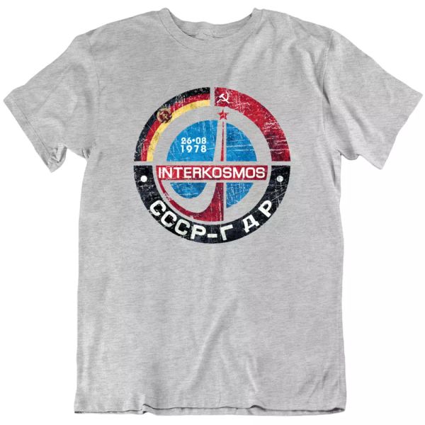 interkosmos cccp rda tee soviet union space programs vintag retro mens t shirt, White;black
interkosmos cccp rda tee soviet union space programs vintag retro mens t shirt, White;black
