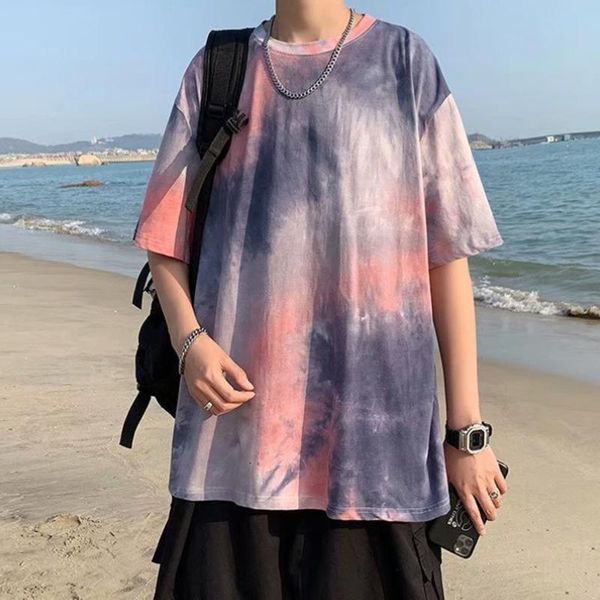 men's t-shirts summer gradient tie dye men tshirts with print korean harajuku short sleeve plus size fashion hip hop japanese streetwe, White;black
men's t-shirts summer gradient tie dye men tshirts with print korean harajuku short sleeve plus size fashion hip hop japanese streetwe, White;black