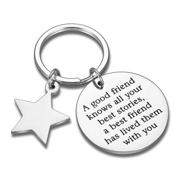 keychains friend keychain gifts a good knows all your stories has lived them with you friendship bff, Silver
keychains friend keychain gifts a good knows all your stories has lived them with you friendship bff, Silver
