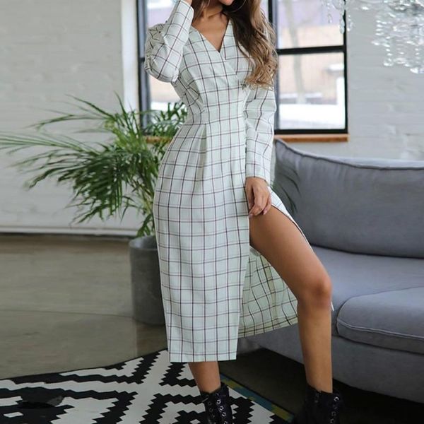 casual dresses women summer 2021 spring v neck split dress elegant office lady long sleeve workwear sashes plaid wrap midi party, Black;gray
casual dresses women summer 2021 spring v neck split dress elegant office lady long sleeve workwear sashes plaid wrap midi party, Black;gray