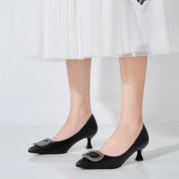 dress shoes 2021 women pointed toe pumps metal buckle patent leather thin high heels boat wedding, Black
dress shoes 2021 women pointed toe pumps metal buckle patent leather thin high heels boat wedding, Black