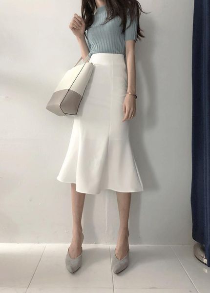 solid fashion elegant white long womens skirt high waist ruffle jupe femme faldas mujer, Black
solid fashion elegant white long womens skirt high waist ruffle jupe femme faldas mujer, Black