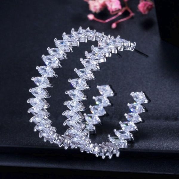 hoop & huggie caoshi luxury full inlaid marquise zirconia earrings for women engagement wedding party accessories fashion jewelry gifts, Golden;silver
hoop & huggie caoshi luxury full inlaid marquise zirconia earrings for women engagement wedding party accessories fashion jewelry gifts, Golden;silver