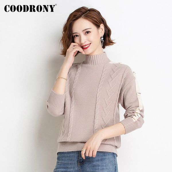 women's sweaters coodrony brand 2021 autumn winter pure color slim pullover knitting turtleneck warm female jumper w1152, White;black
women's sweaters coodrony brand 2021 autumn winter pure color slim pullover knitting turtleneck warm female jumper w1152, White;black