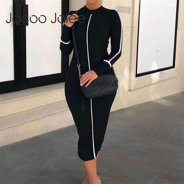 jocoo jolee casual bodycon women long dress fashion full sleeve striped patchwork dresses fashion turtleneck ladies skinny dress 210619, Black;gray
jocoo jolee casual bodycon women long dress fashion full sleeve striped patchwork dresses fashion turtleneck ladies skinny dress 210619, Black;gray