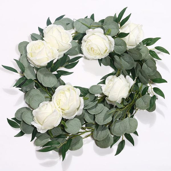 decorative flowers & wreaths 2m eucalyptus garland with rose artificial greenery white vine for wedding party christmas decor
decorative flowers & wreaths 2m eucalyptus garland with rose artificial greenery white vine for wedding party christmas decor