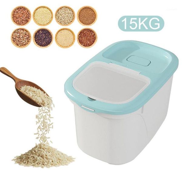 storage bottles & jars rice container 15kg cereal beans sealed box moistureproof insect-resistant organizer with lid
storage bottles & jars rice container 15kg cereal beans sealed box moistureproof insect-resistant organizer with lid