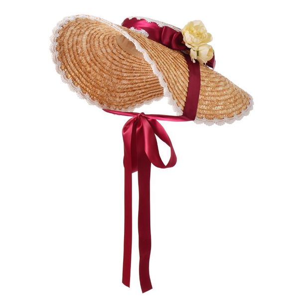 sweet straw lolita hat women handmade afternoon tea wide brim pastoral cap ribbon florwer sun hats other event & party supplies
sweet straw lolita hat women handmade afternoon tea wide brim pastoral cap ribbon florwer sun hats other event & party supplies