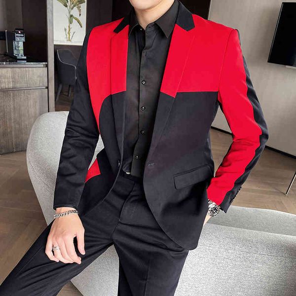 men's suits & blazers (jacket + pants) male formal deal splice suit for men boutique men's clothes 2 pcs tuxedo j7jk, White;black
men's suits & blazers (jacket + pants) male formal deal splice suit for men boutique men's clothes 2 pcs tuxedo j7jk, White;black