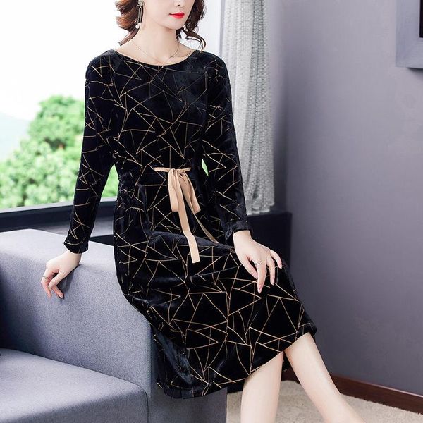casual dresses large size ladies gold velvet dress loose slim temperament, black long sleeved over the knee vintage autumn winter m277, Black;gray
casual dresses large size ladies gold velvet dress loose slim temperament, black long sleeved over the knee vintage autumn winter m277, Black;gray