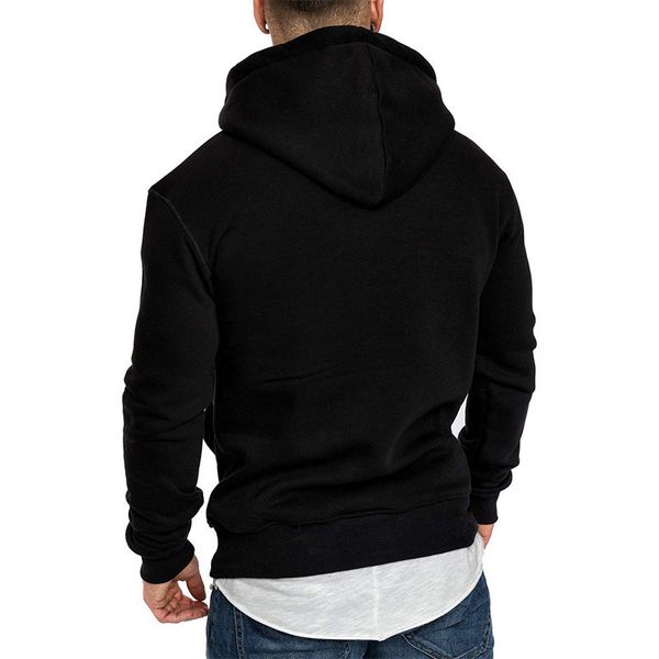 men's long sleeved hooded sports pocket muscle fit sweater, Black
men's long sleeved hooded sports pocket muscle fit sweater, Black