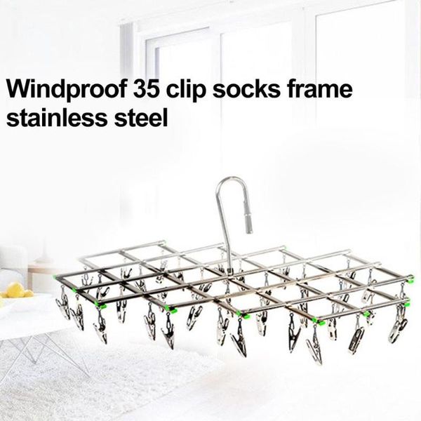 hangers & racks 35 clips stainless steel sock clothes laundry rack organizer foldable underwear socks holder household storage accessories
hangers & racks 35 clips stainless steel sock clothes laundry rack organizer foldable underwear socks holder household storage accessories