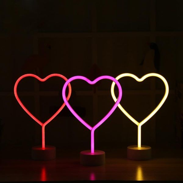 night lights heart design neon sign light led art ornament table lamp decor room store party xmas wall show love ( usb + battery powered ) 
night lights heart design neon sign light led art ornament table lamp decor room store party xmas wall show love ( usb + battery powered )