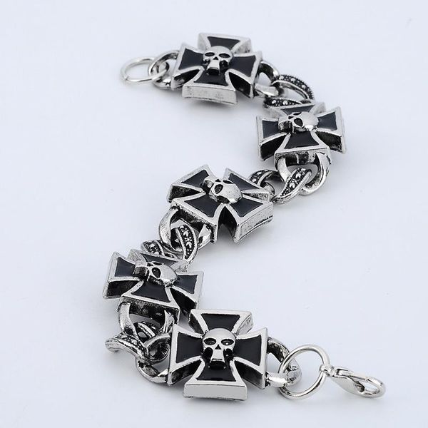 charm bracelets retro celtic cross shape skull pattern bracelet men's fashion metal chain accessories party jewelry, Golden;silver
charm bracelets retro celtic cross shape skull pattern bracelet men's fashion metal chain accessories party jewelry, Golden;silver