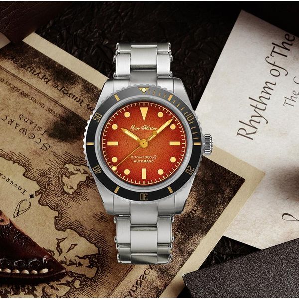 wristwatches san martin 38mm vintage 6200 pencil hands retro diver watch luxury sapphire nh35a yn55a men automatic mechanical watches 20bar, Slivery;brown
wristwatches san martin 38mm vintage 6200 pencil hands retro diver watch luxury sapphire nh35a yn55a men automatic mechanical watches 20bar, Slivery;brown