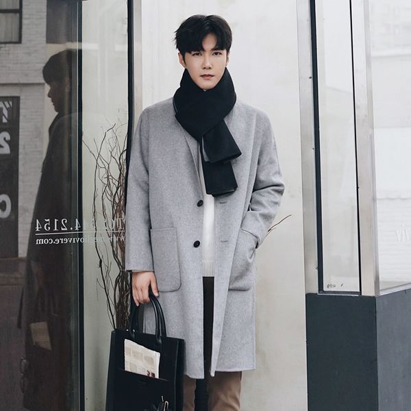 men's 2021 new coat medium length korean student trend double face tweed solid color winter multipurpose windbreaker9y8432, Black
men's 2021 new coat medium length korean student trend double face tweed solid color winter multipurpose windbreaker9y8432, Black