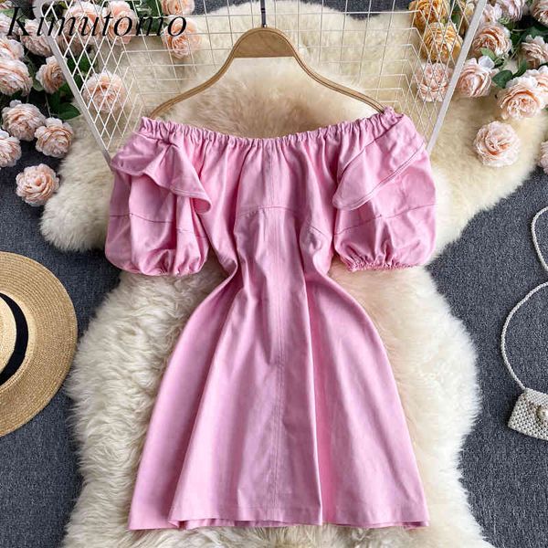 kimutomo chic solid summer dress off shoulder slash neck bubble sleeve slim waist a-line mini vestido female 210521, Black;gray
kimutomo chic solid summer dress off shoulder slash neck bubble sleeve slim waist a-line mini vestido female 210521, Black;gray
