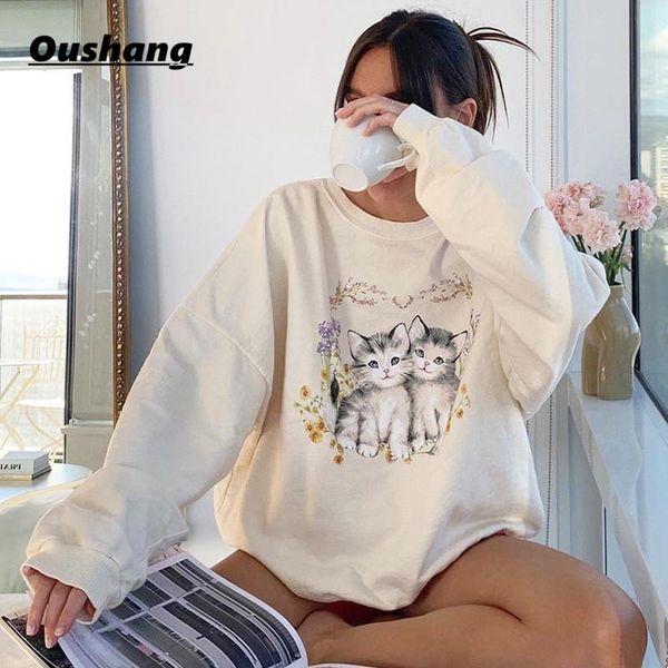 cute cat women sweatshirts long sleeve autumn spring casual hoodie 2021 y2k girls streetwear printed pullover korean style women's hood, Black
cute cat women sweatshirts long sleeve autumn spring casual hoodie 2021 y2k girls streetwear printed pullover korean style women's hood, Black