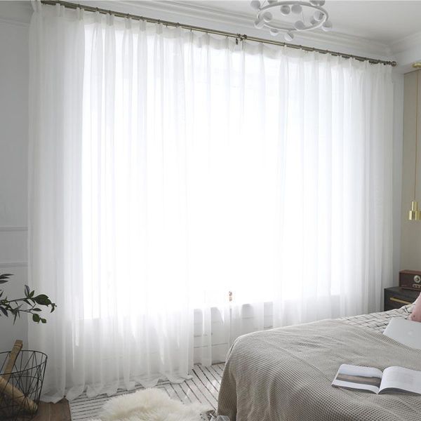 curtain & drapes living white tulle room bedroom kitchen roller blind