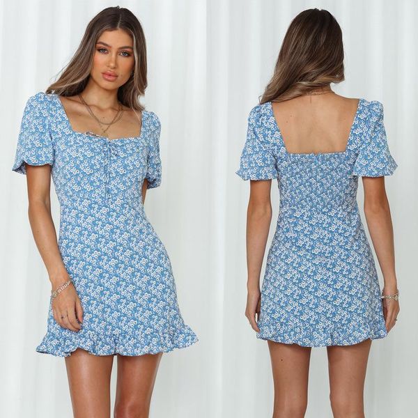 party dresses women dress mid-waist temperament commuter lace summer square neck open back short sleeve printed, White;black
party dresses women dress mid-waist temperament commuter lace summer square neck open back short sleeve printed, White;black