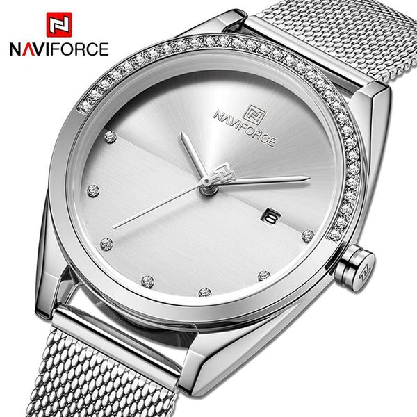 wristwatches naviforce ladies watches luxury rhinestone fashion bracelet quartz wristwatch women 3atm waterproof clock girl relogio feminino, Slivery;brown
wristwatches naviforce ladies watches luxury rhinestone fashion bracelet quartz wristwatch women 3atm waterproof clock girl relogio feminino, Slivery;brown