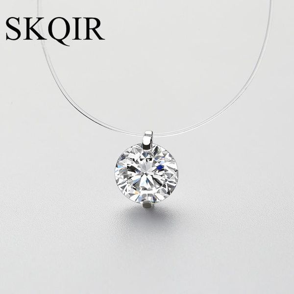 pendant necklaces silver plated transparent fishing line necklace clear sparkling crystal cube dangle pearl choker women engagement gift
pendant necklaces silver plated transparent fishing line necklace clear sparkling crystal cube dangle pearl choker women engagement gift