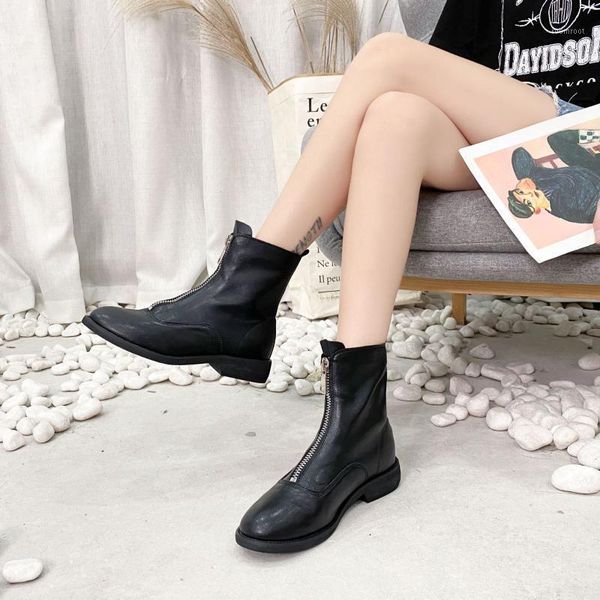 boots boots, women's leather heighten british medium front zipper short1, Black
boots boots, women's leather heighten british medium front zipper short1, Black