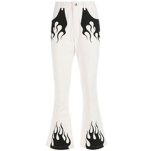 women's pants & capris focal20 streetwear fashion womens wide leg high waist women long flame printed zipper button flared ladies trous, Black;white
women's pants & capris focal20 streetwear fashion womens wide leg high waist women long flame printed zipper button flared ladies trous, Black;white