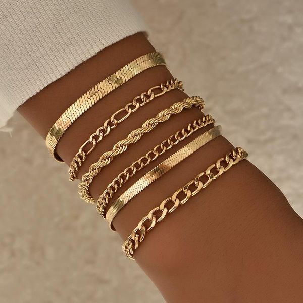 link, chain vintage multilayer snake bracelets set fashion personality punk link braceles for women jewelry accessories, Black
link, chain vintage multilayer snake bracelets set fashion personality punk link braceles for women jewelry accessories, Black