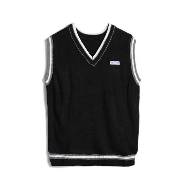 men's vests 2021 v-neck jk sweater vest couple japanese style pullovers casual oversize man soft sleeveless clothing, Black;white
men's vests 2021 v-neck jk sweater vest couple japanese style pullovers casual oversize man soft sleeveless clothing, Black;white