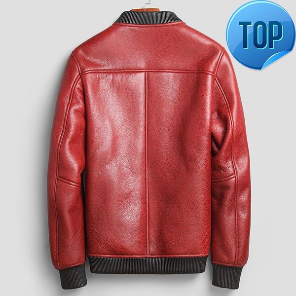 men's leather & faux sheepskin genuine jacket men natural fur wool coat winter shearling real bomber 71e88b, Black
men's leather & faux sheepskin genuine jacket men natural fur wool coat winter shearling real bomber 71e88b, Black
