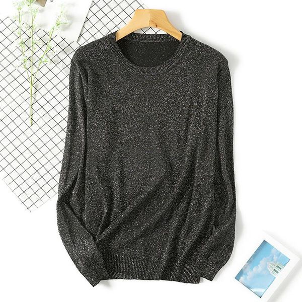 women's sweaters ladies sweater women shiny lurex knit jumper autumn winter basic pullover soft slim fit knitwear female, White;black
women's sweaters ladies sweater women shiny lurex knit jumper autumn winter basic pullover soft slim fit knitwear female, White;black