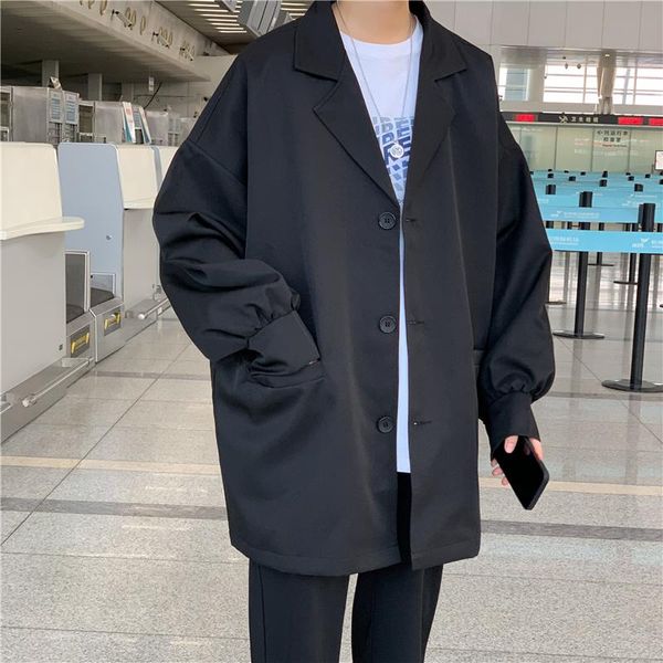 men's suits & blazers 5xl-m autumn long sleeve oversized blazer men clothing 2021 simple loose casual suit jackets streetwear black sal, White;black
men's suits & blazers 5xl-m autumn long sleeve oversized blazer men clothing 2021 simple loose casual suit jackets streetwear black sal, White;black