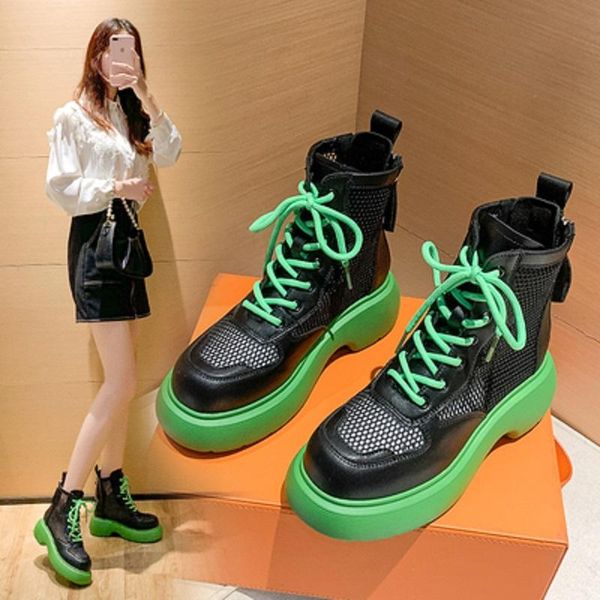 boots style fashion breathable comfortable thick bottom color matching short tube ladies summer lace-up net, Black
boots style fashion breathable comfortable thick bottom color matching short tube ladies summer lace-up net, Black