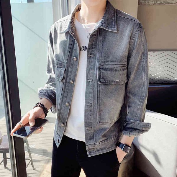 jackets spring big pocket decoration jeans men's clothes 2021 fashion turn down collar fine setting denies casual coats streetwear 4xl, Black;brown
jackets spring big pocket decoration jeans men's clothes 2021 fashion turn down collar fine setting denies casual coats streetwear 4xl, Black;brown