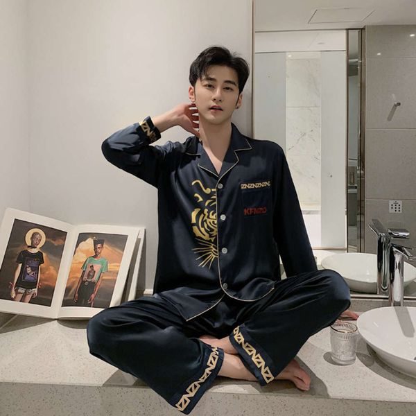 men's side pajamas men 2021 ets new luxury long sleev broek high qullity casual two-piece homewear, Black;brown
men's side pajamas men 2021 ets new luxury long sleev broek high qullity casual two-piece homewear, Black;brown