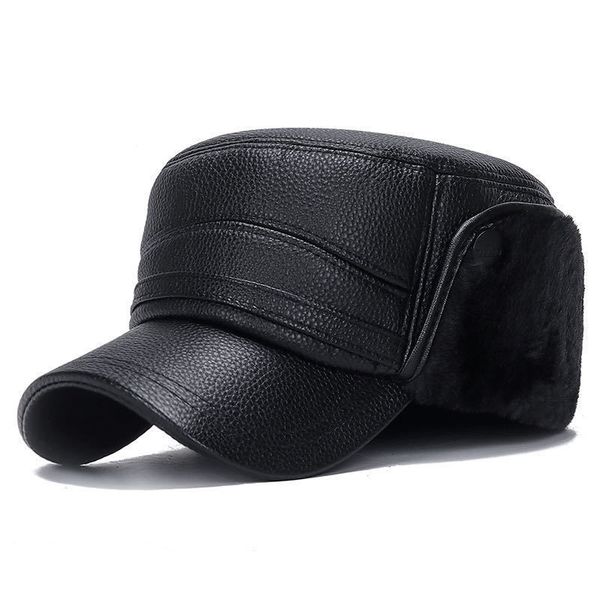 new autumn winter leather men's simple ear protection duck tongue middle-aged elderly flat hat warm and cold proof pu, Blue;gray
new autumn winter leather men's simple ear protection duck tongue middle-aged elderly flat hat warm and cold proof pu, Blue;gray