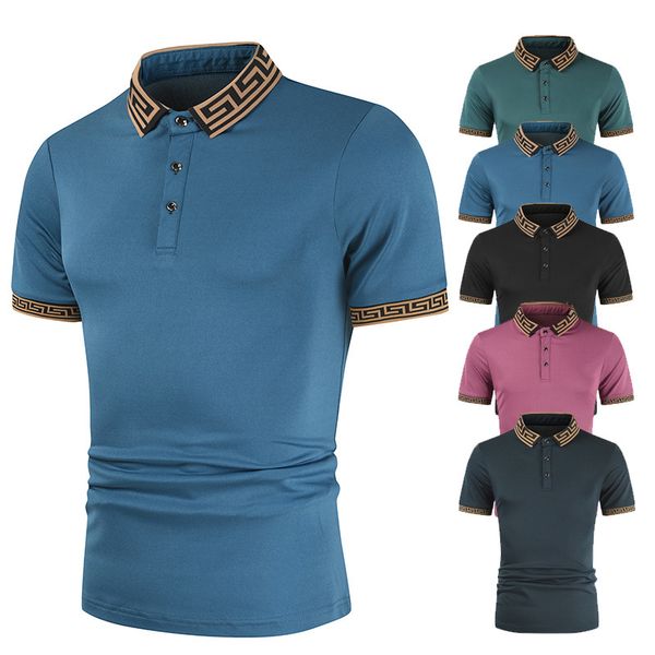 2021 summer pure color thin t-shirt men's trend lapel splicing casual fashion loose polo shirt short sleeve top, White;black
2021 summer pure color thin t-shirt men's trend lapel splicing casual fashion loose polo shirt short sleeve top, White;black