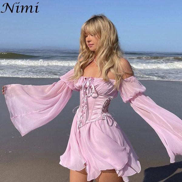 casual dresses summer women chic flared elegante sleeves dress draw back bodycon beach vintage style chiffon corset two piece set elbise, Black;gray
casual dresses summer women chic flared elegante sleeves dress draw back bodycon beach vintage style chiffon corset two piece set elbise, Black;gray
