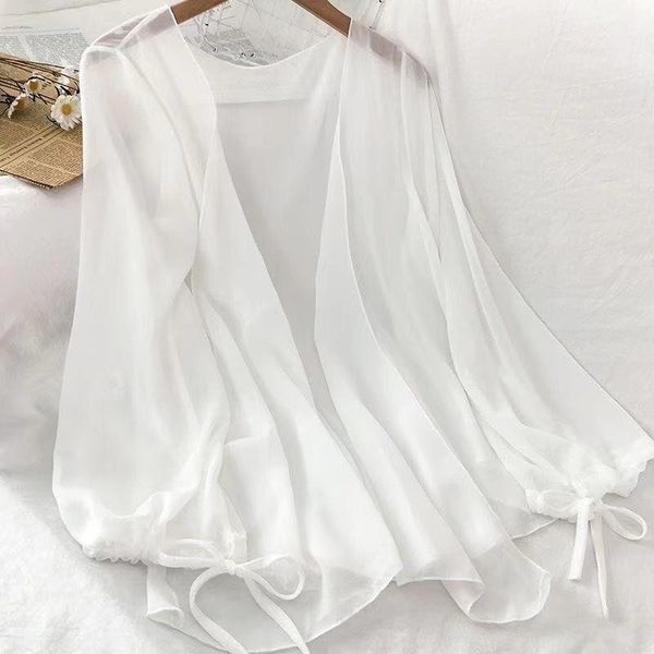 supper thin women shirt ladies high street chiffon open stitch vintage items clothes for drop women's t-shirt, White
supper thin women shirt ladies high street chiffon open stitch vintage items clothes for drop women's t-shirt, White
