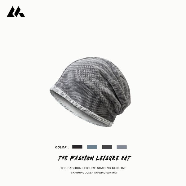 leisure headscarf pile plain face artifact breathable sports sweat absorbing riding thin cold hat couple, Black;white