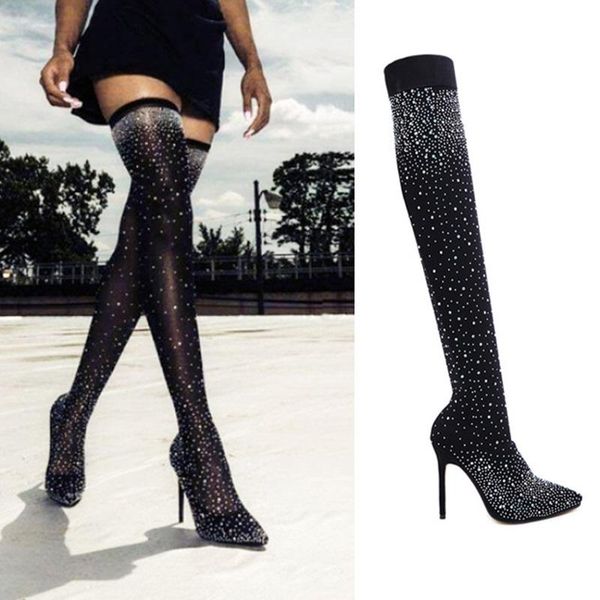 boots 2021 spring and autumn women's shoes stockings high-heeled rhinestone pointed over-the-knee stars wi, Black
boots 2021 spring and autumn women's shoes stockings high-heeled rhinestone pointed over-the-knee stars wi, Black